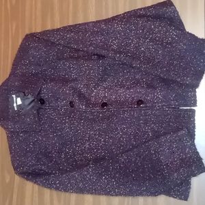 Sag Harbor Purple Tone Button Up Jacket Size 18